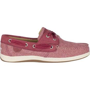 Sperry Koifish Sparkle Chambray Cervene - Damske Mokasíny